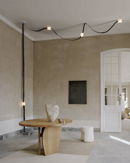 Mini Alabaster Floor-to-Ceiling Lighting