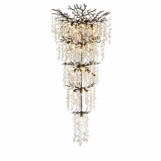118" Cascading Crystal Tree Branch Chandelier