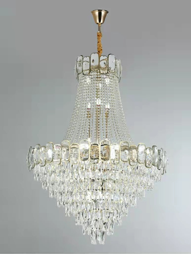 Lamer Lighting Grand Radiance Round K9 Crystal Chandelier - Background Shot