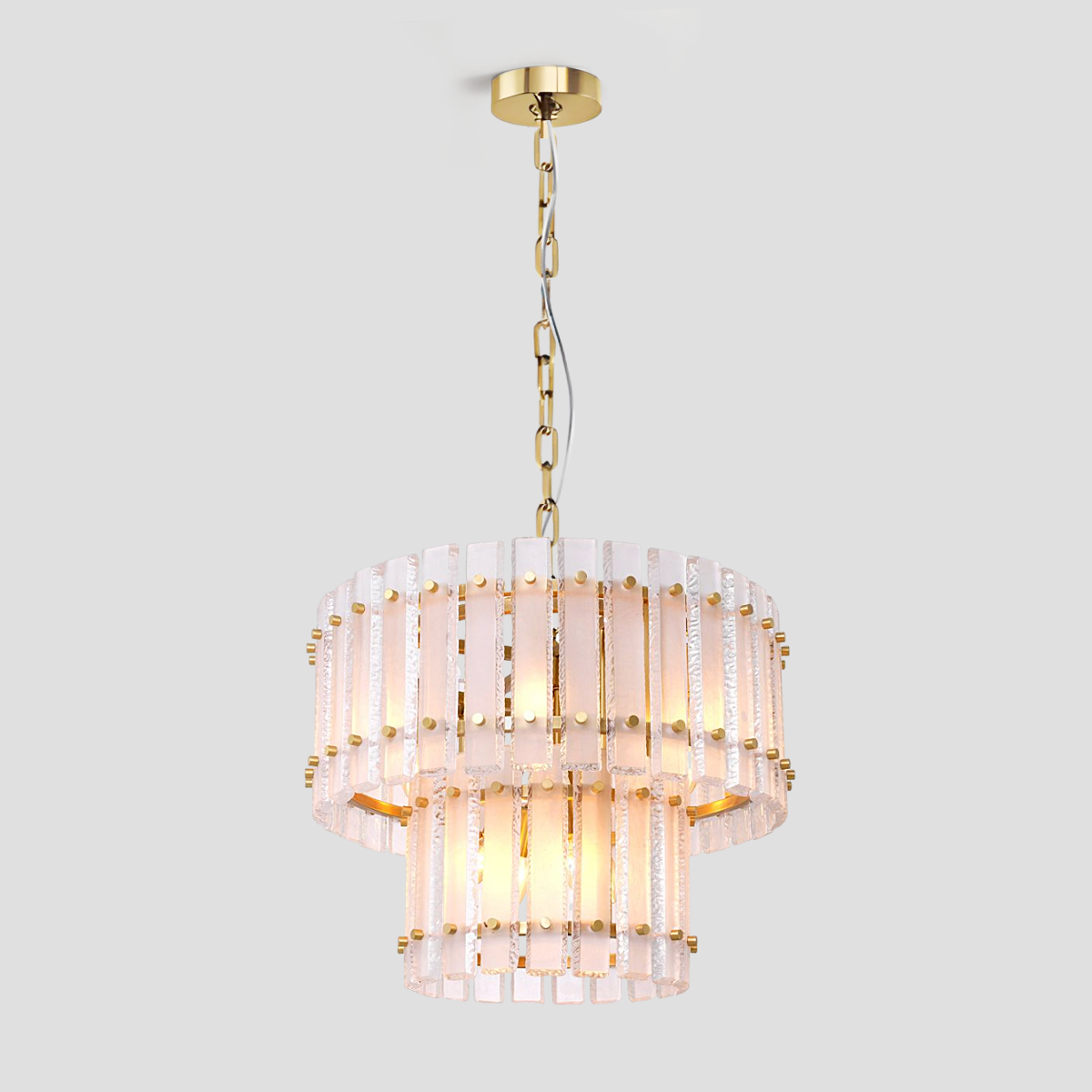 Lamer Lighting Grandeur Radiance 2-Tier Glass Chandelier - Background Shot