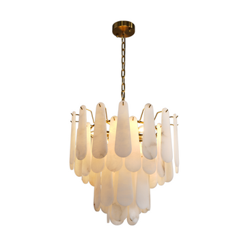 Alabaster Foyer Chandelier Lighting, Luxury Modern Lighting