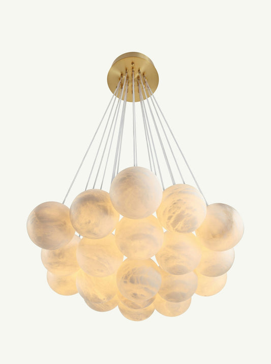 Aspen Alabaster 19 Light Chandelier 33.5"