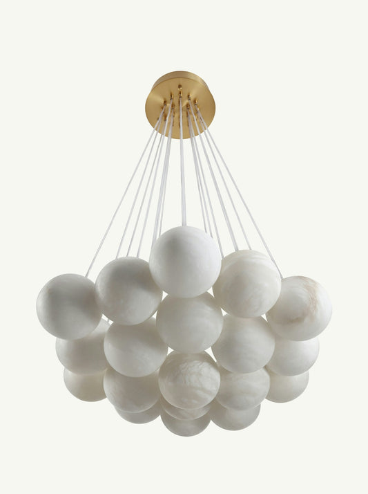 Aspen Alabaster 19 Light Chandelier 33.5"