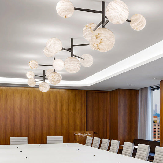 Modern Artistic Alabaster Chandelier Light
