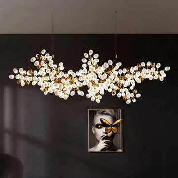 Pretty Grape Linear Chandelier For Dining Room - lamerlighting