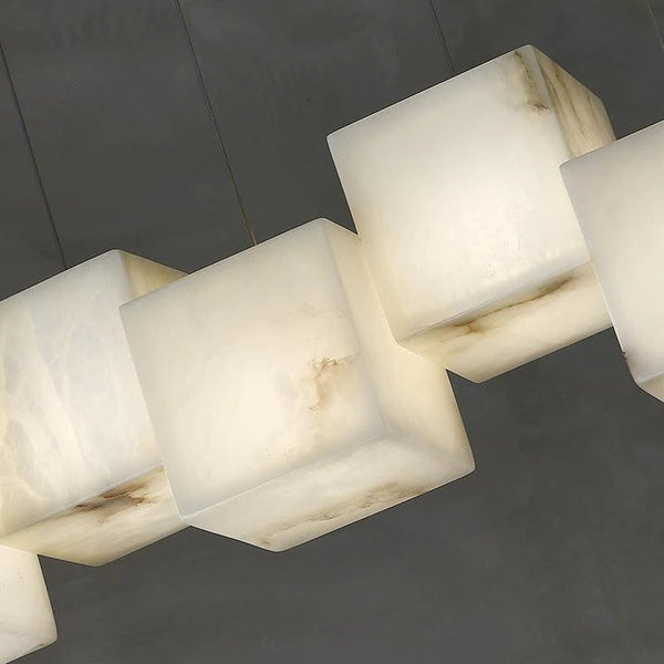 Vasilia Alabaster Cubic Linear Pendant | Lamer Lighting (3)