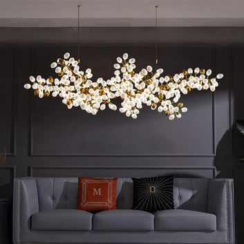 Pretty Grape Linear Chandelier For Dining Room