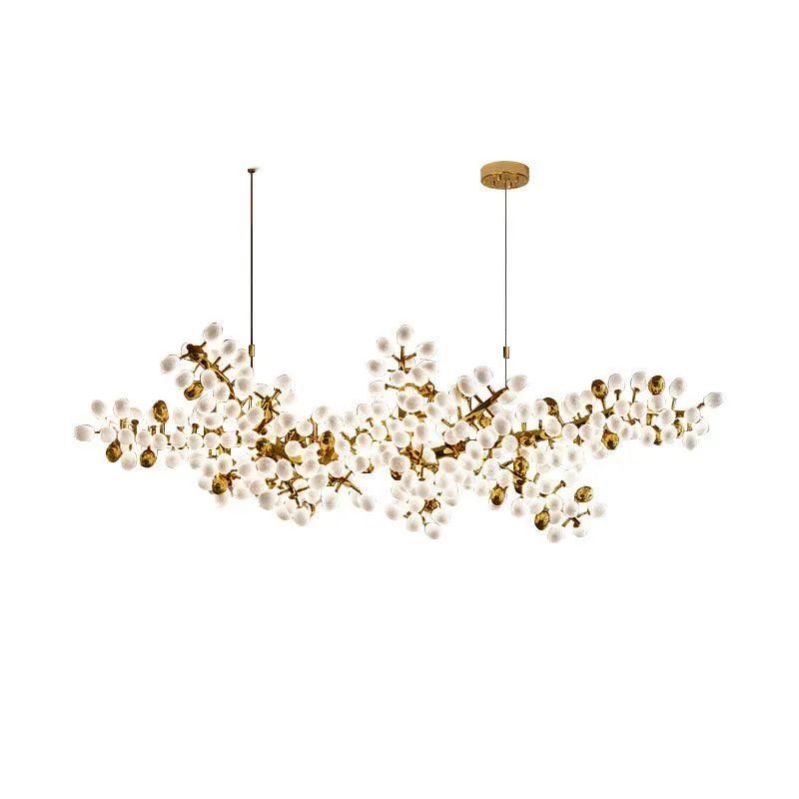 Pretty Grape Linear Chandelier For Dining Room - lamerlighting