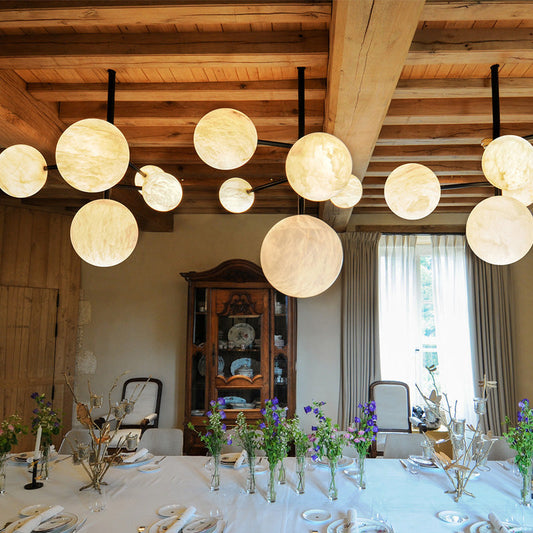 Modern Artistic Alabaster Chandelier Light