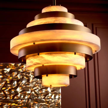 Lazzari Alabaster Chandelier 24" D