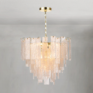 Tidelle Brass Clear Glass Chandelier Small