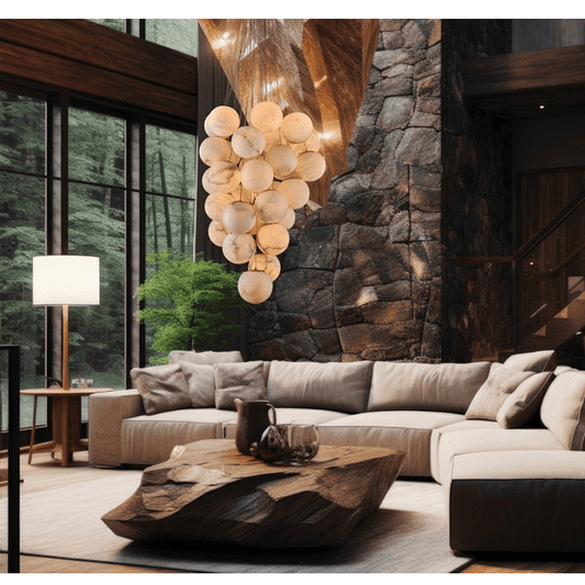 Cluster Alabaster Globe Chandelier - Vakkerlight