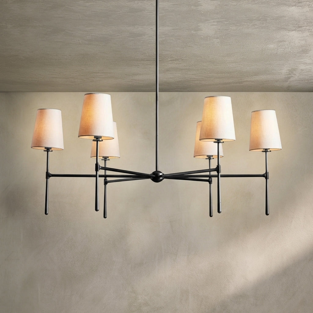 Lamer Lighting Aura Round Chandelier 4/6 Light - Background Shot