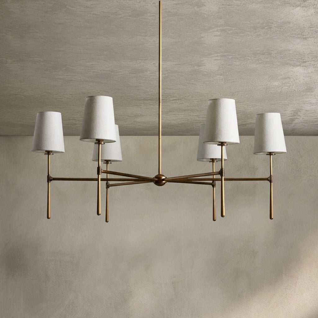 Lamer Lighting Aura Round Chandelier 4/6 Light - Background Shot