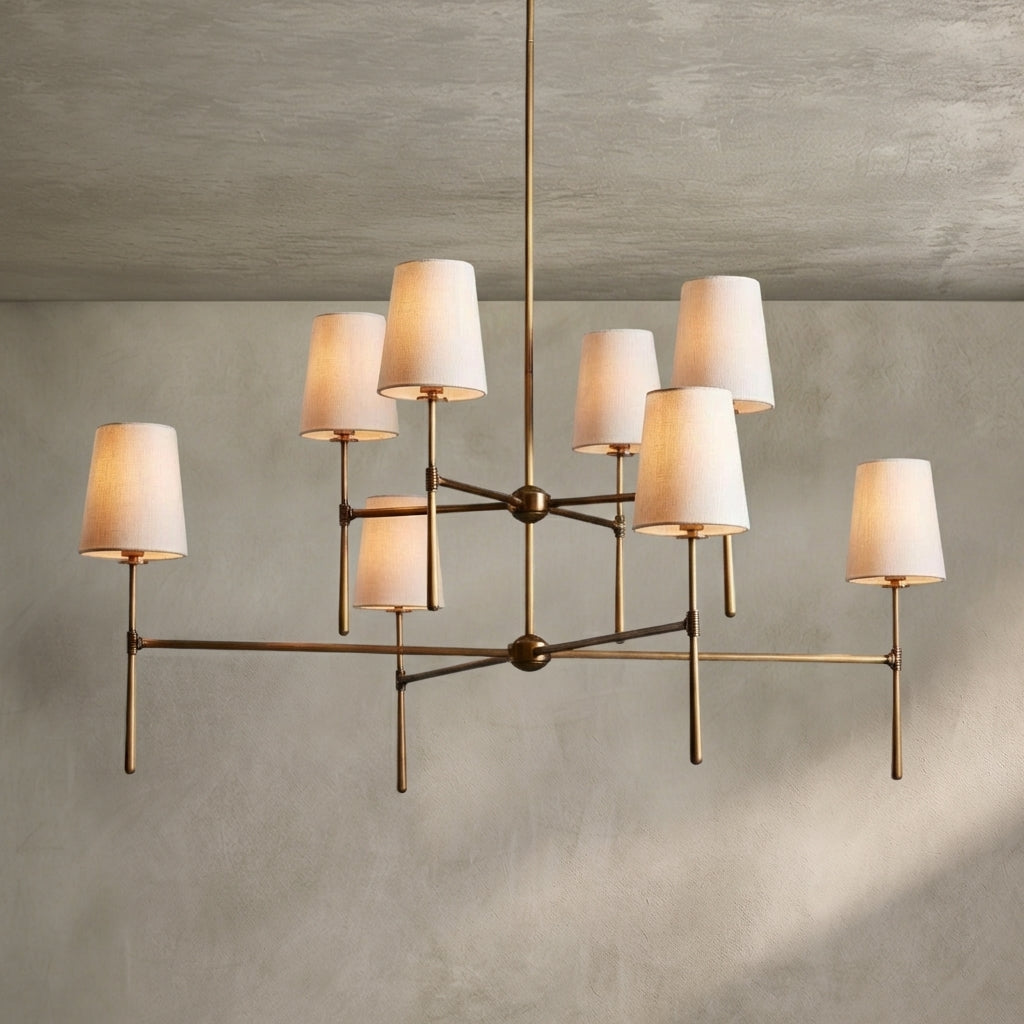 Lamer Lighting Veridian 2-Tier Round Chandelier 48" Diameter - Background Shot