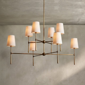 Lamer Lighting Veridian 2-Tier Round Chandelier 48" Diameter - Background Shot
