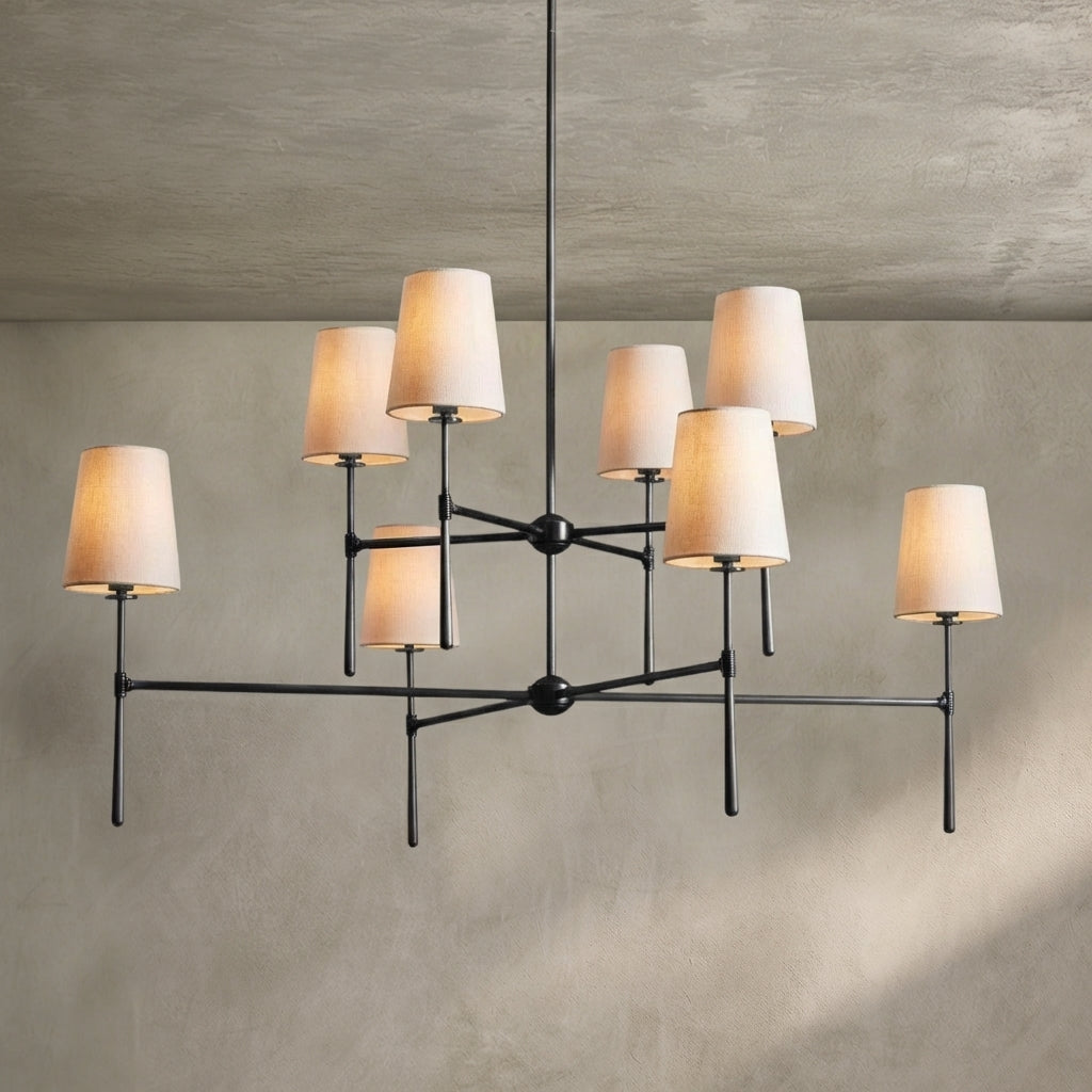 Lamer Lighting Veridian 2-Tier Round Chandelier 48" Diameter - Background Shot