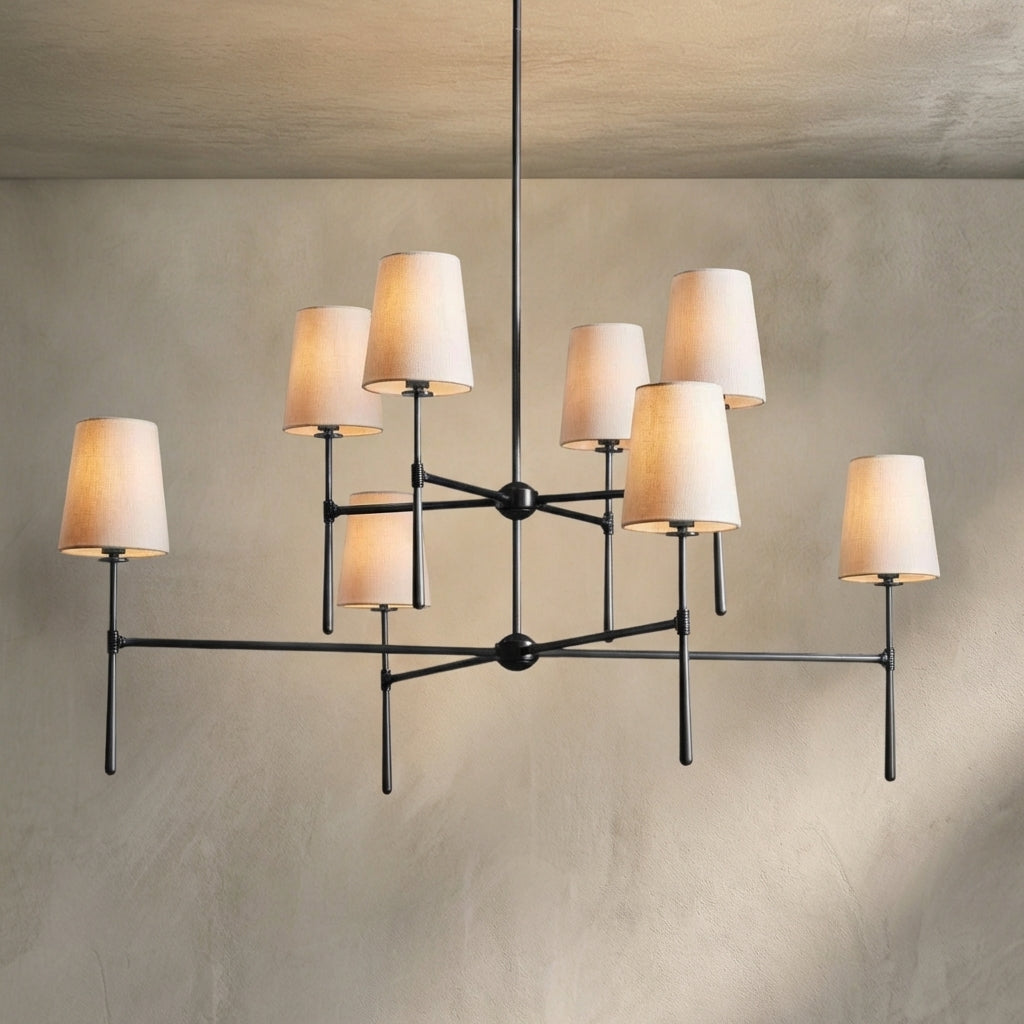 Lamer Lighting Veridian 2-Tier Round Chandelier 48" Diameter - Background Shot