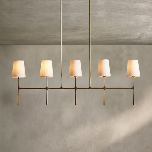 Lamer Lighting Aura Linear Chandelier 5/6 Light - Background Shot