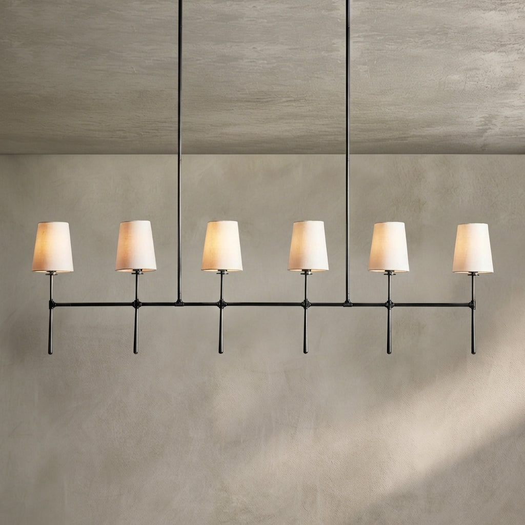 Lamer Lighting Aura Linear Chandelier 5/6 Light - Background Shot