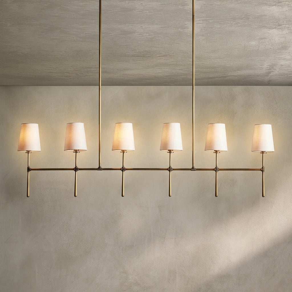 Lamer Lighting Aura Linear Chandelier 5/6 Light - Background Shot
