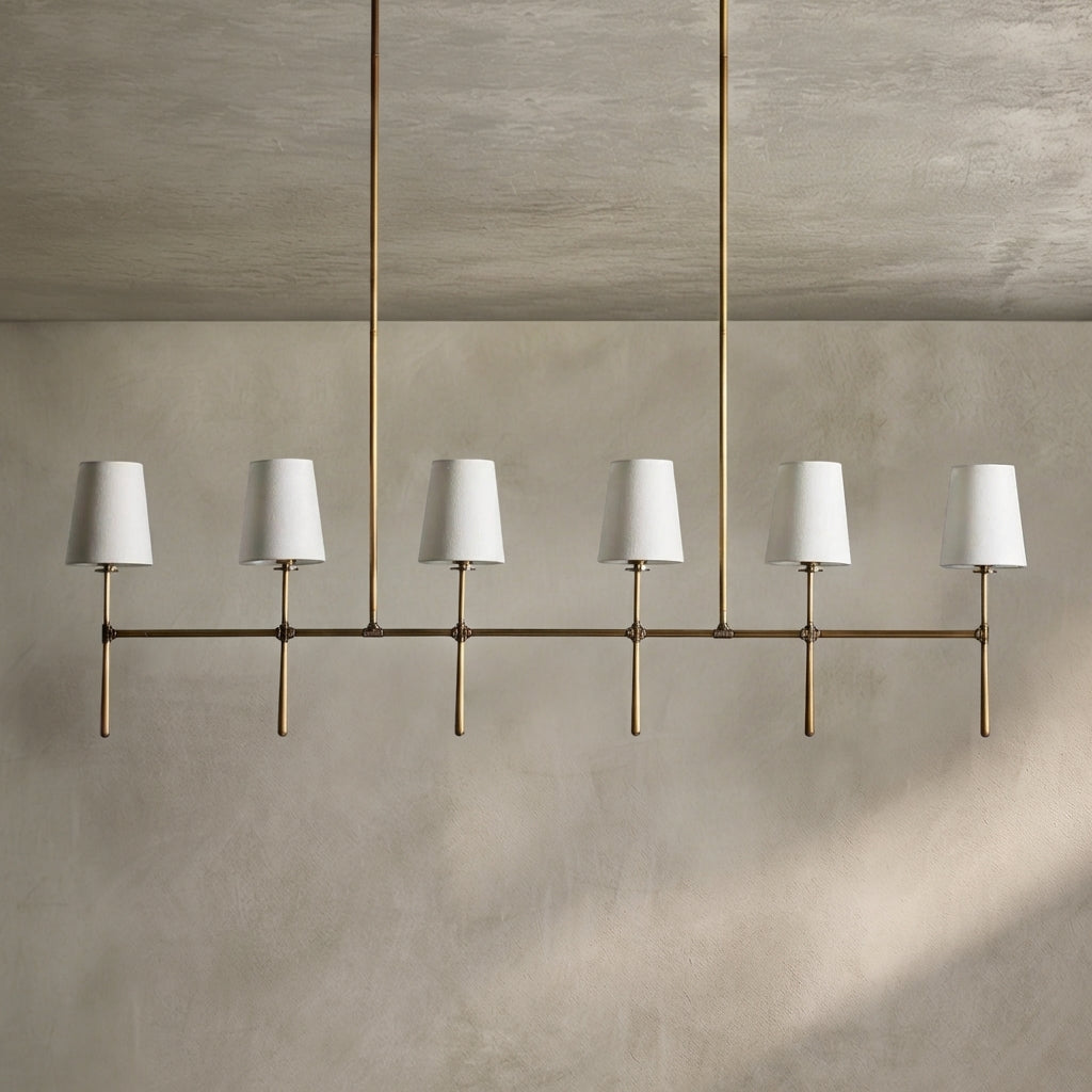 Lamer Lighting Aura Linear Chandelier 5/6 Light - Background Shot