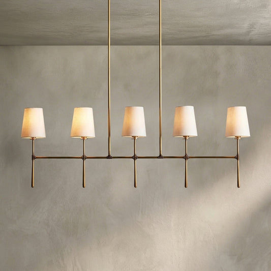 Lamer Lighting Aura Linear Chandelier 5/6 Light - Background Shot