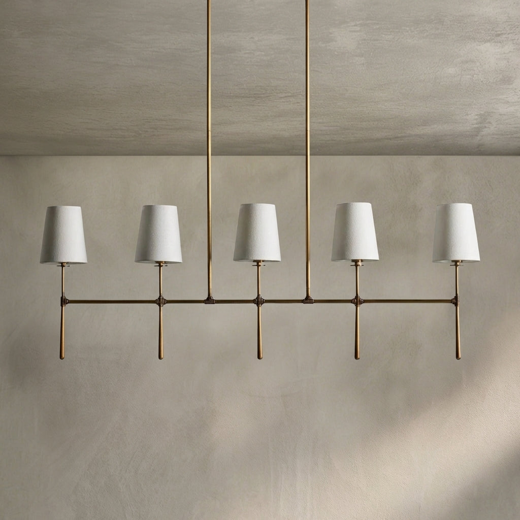 Lamer Lighting Aura Linear Chandelier 5/6 Light - Background Shot