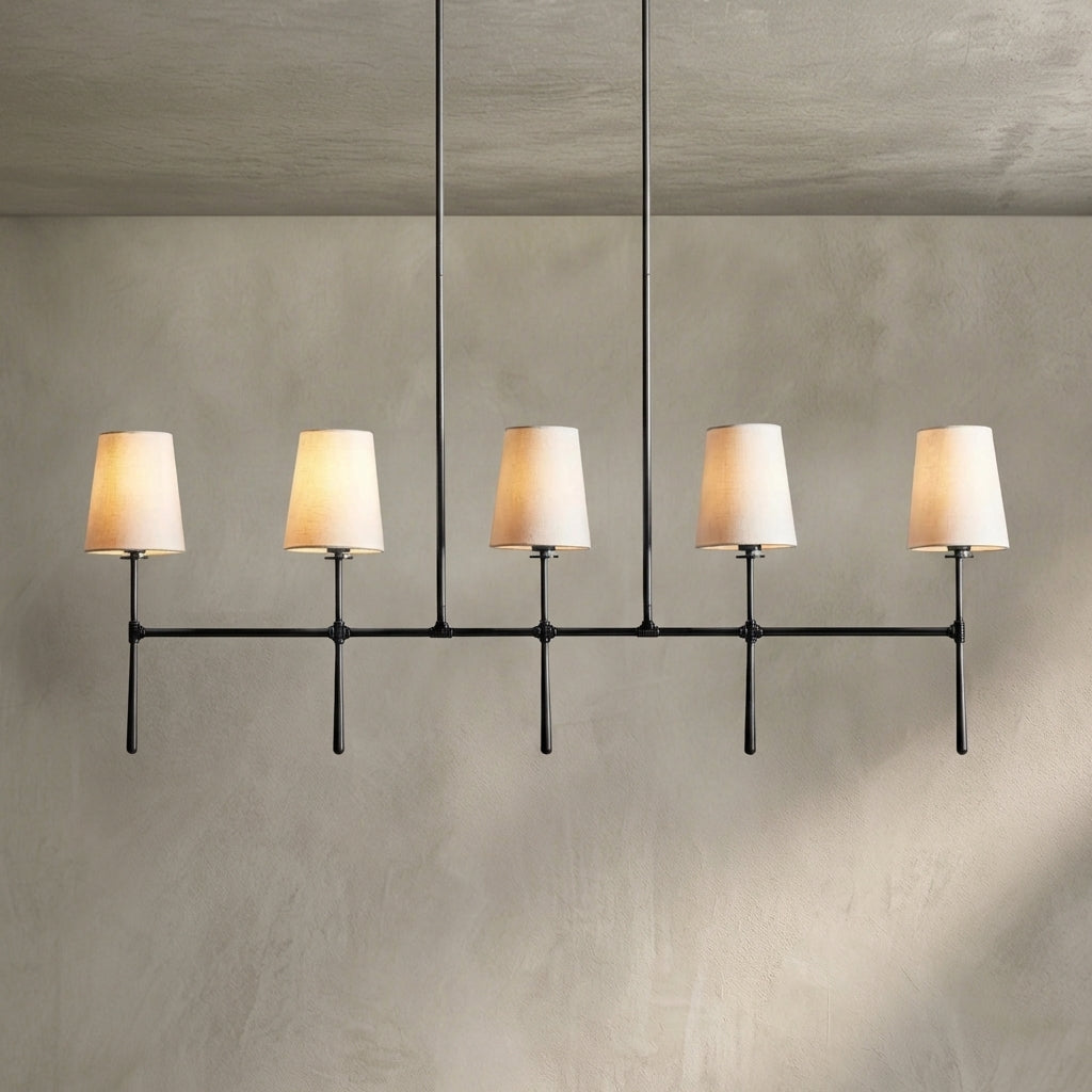 Lamer Lighting Aura Linear Chandelier 5/6 Light - Background Shot