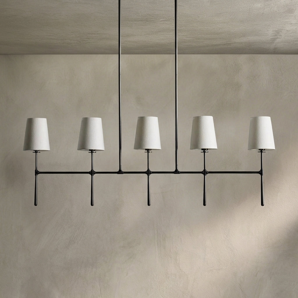 Lamer Lighting Aura Linear Chandelier 5/6 Light - Background Shot