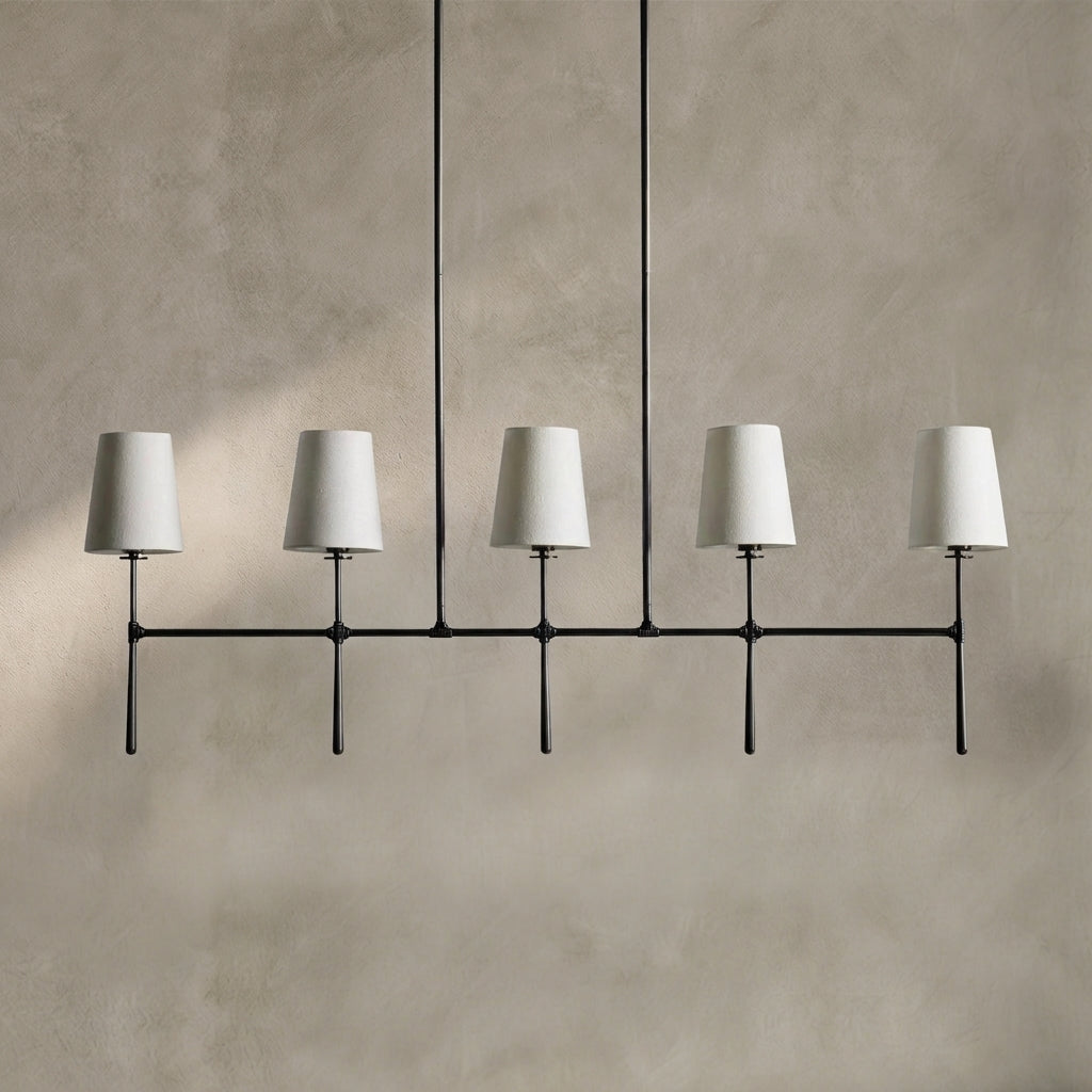 Lamer Lighting Aura Linear Chandelier 5/6 Light - Background Shot