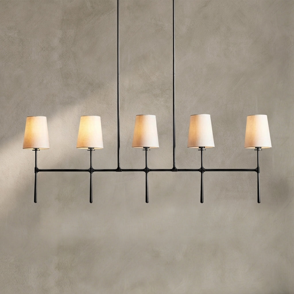 Lamer Lighting Aura Linear Chandelier 5/6 Light - Background Shot