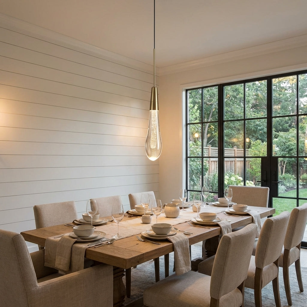Lamer Lighting Aura 1-Light Linear Pendant 2"W x 2"D x 13.25"H - elegant American dining room