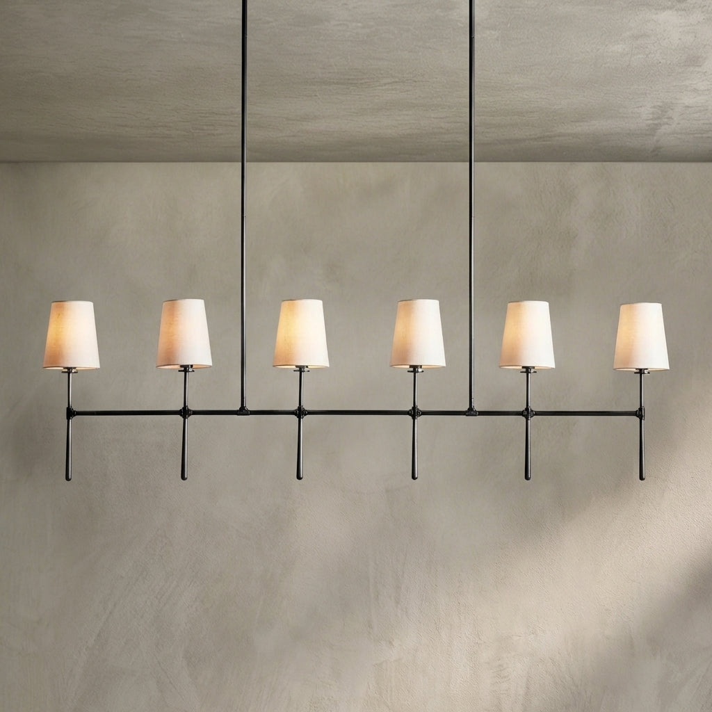 Lamer Lighting Aura Linear Chandelier 5/6 Light - Background Shot