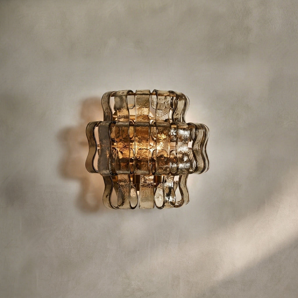 Lamer Lighting Veridian Artisan Glass Sconce - Background Shot