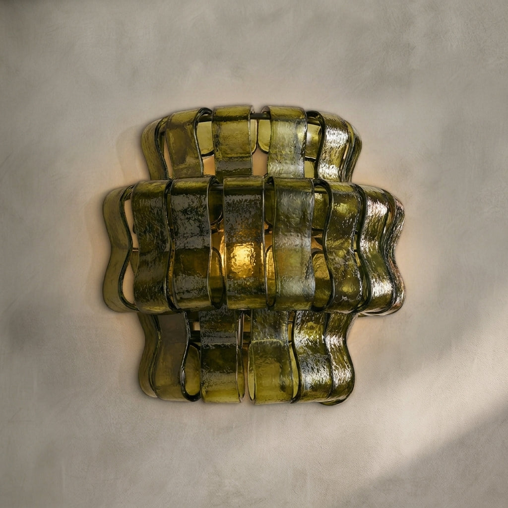 Lamer Lighting Veridian Artisan Glass Sconce - Background Shot