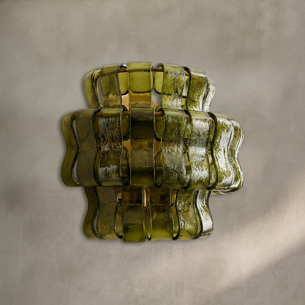 Lamer Lighting Veridian Artisan Glass Sconce - Background Shot
