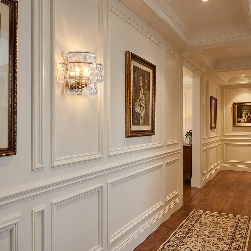 Lamer Lighting Veridian Artisan Glass Sconce - American hallway gallery