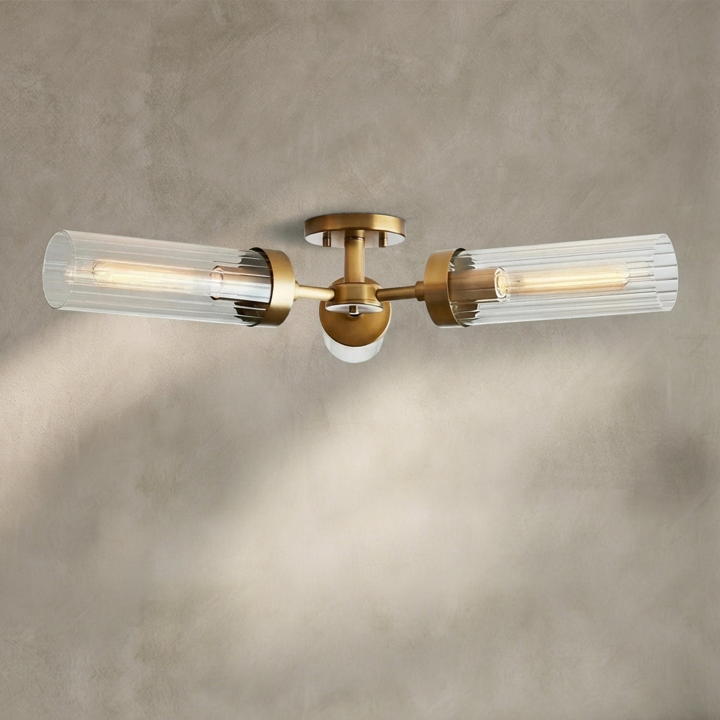 Lamer Lighting Aura 3-Light Flushmount 31.5" Width x 31.5" Depth x 5.5" Height x 31.5" Diameter - Background Shot