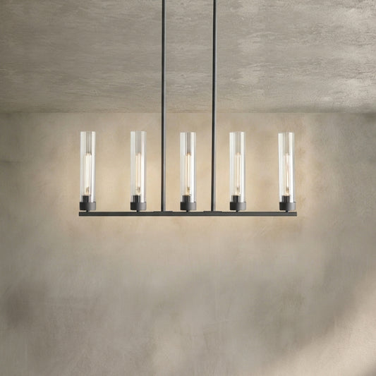 Lamer Lighting Aethel Linear Chandelier 5/7/8 Light - Background Shot