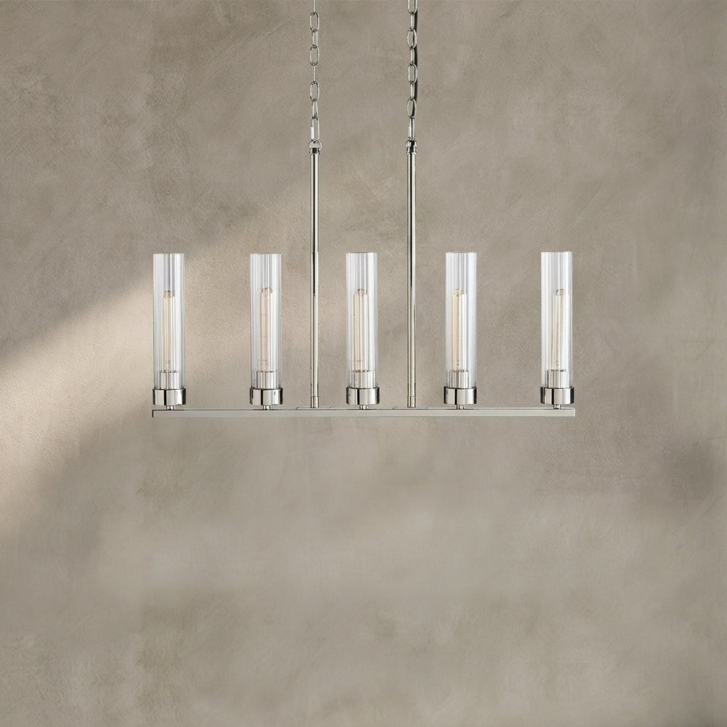 Lamer Lighting Aethel Linear Chandelier 5/7/8 Light - Background Shot