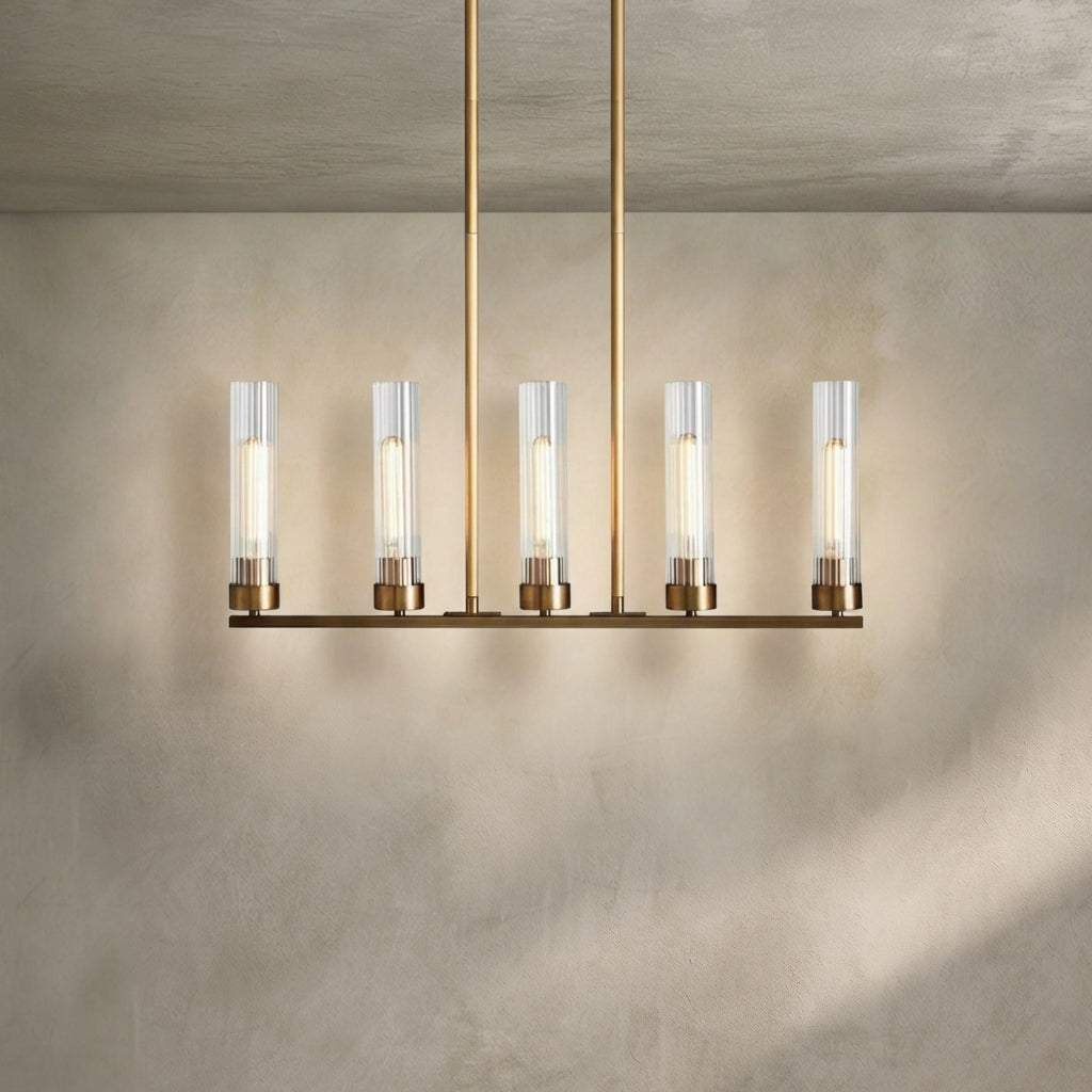 Lamer Lighting Aethel Linear Chandelier 5/7/8 Light - Background Shot