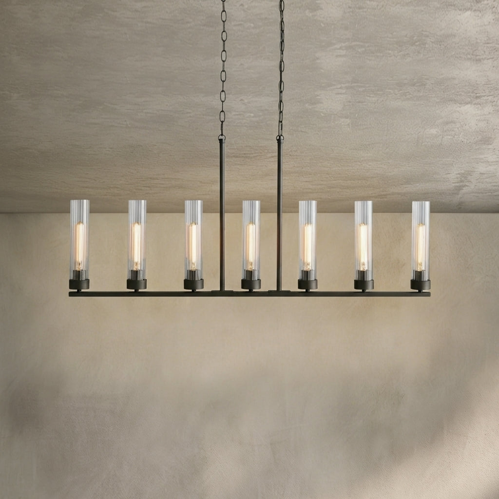Lamer Lighting Aethel Linear Chandelier 5/7/8 Light - Background Shot