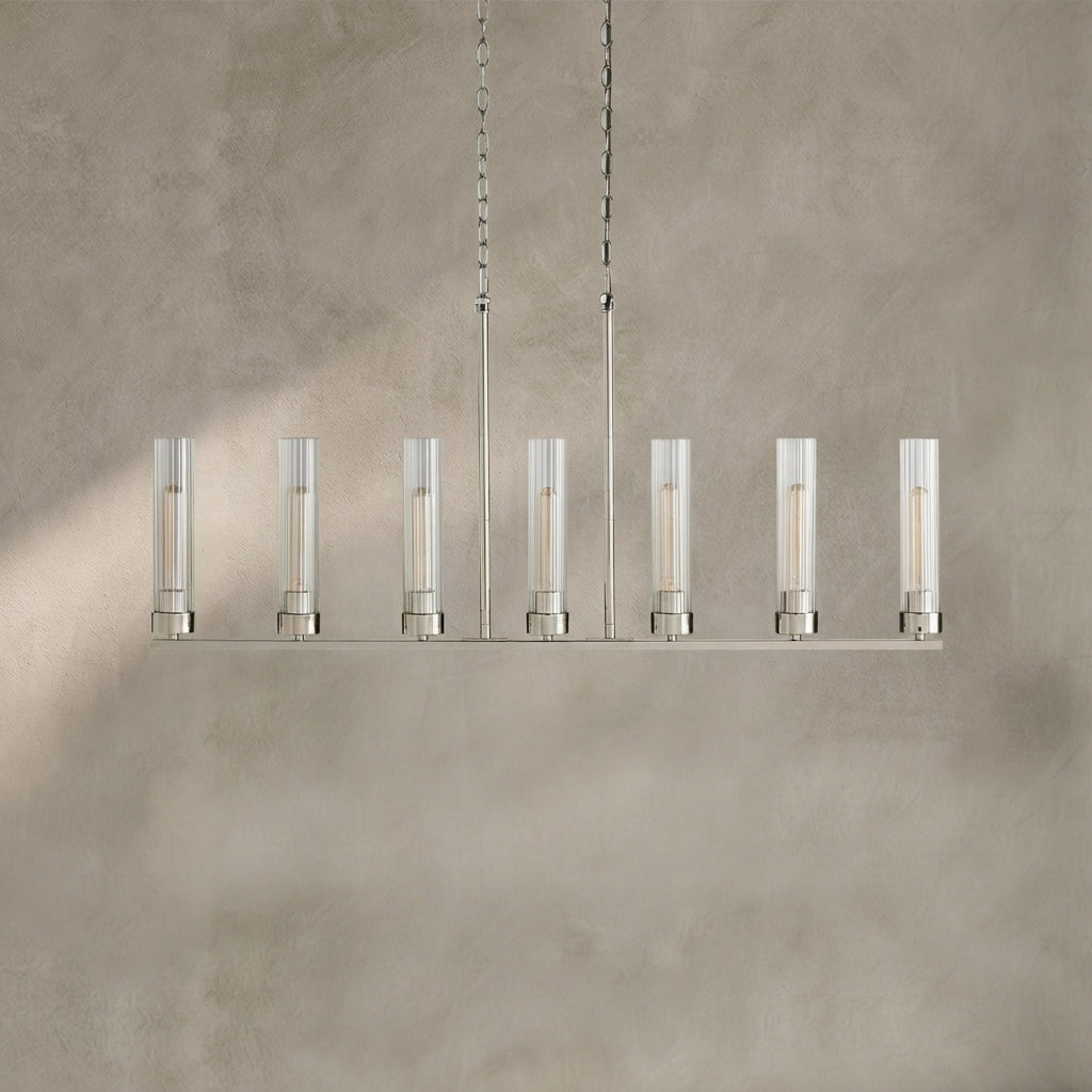 Lamer Lighting Aethel Linear Chandelier 5/7/8 Light - Background Shot