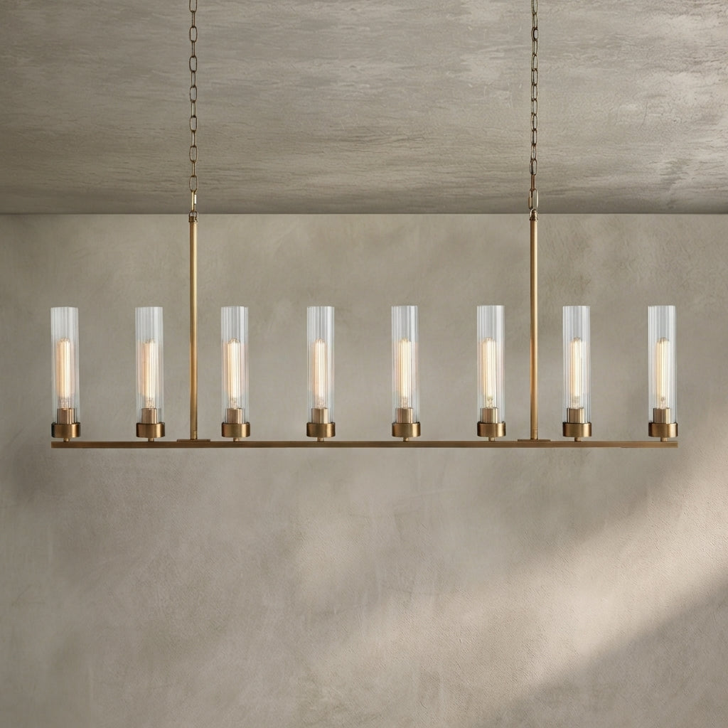 Lamer Lighting Aethel Linear Chandelier 5/7/8 Light - Background Shot