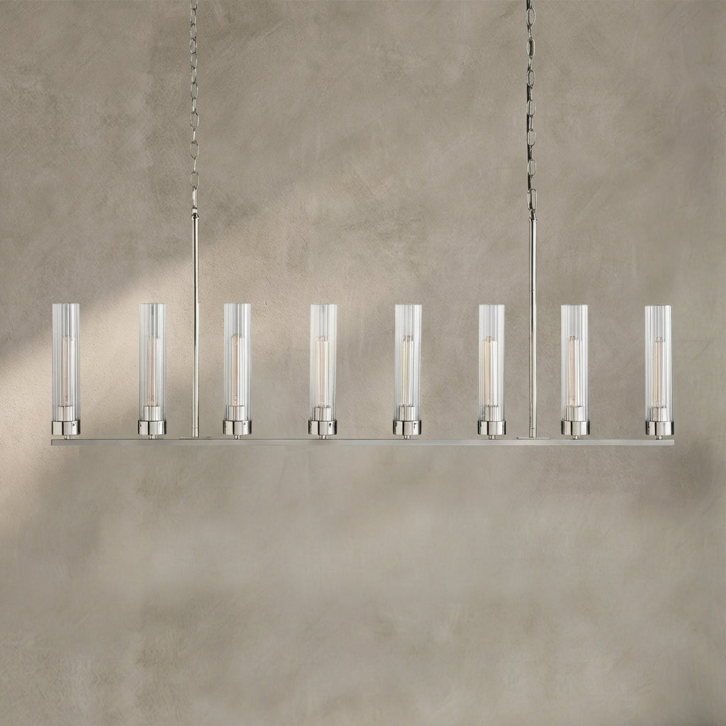Lamer Lighting Aethel Linear Chandelier 5/7/8 Light - Background Shot
