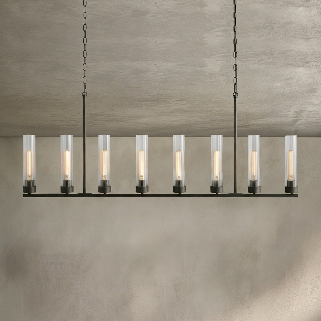 Lamer Lighting Aethel Linear Chandelier 5/7/8 Light - Background Shot