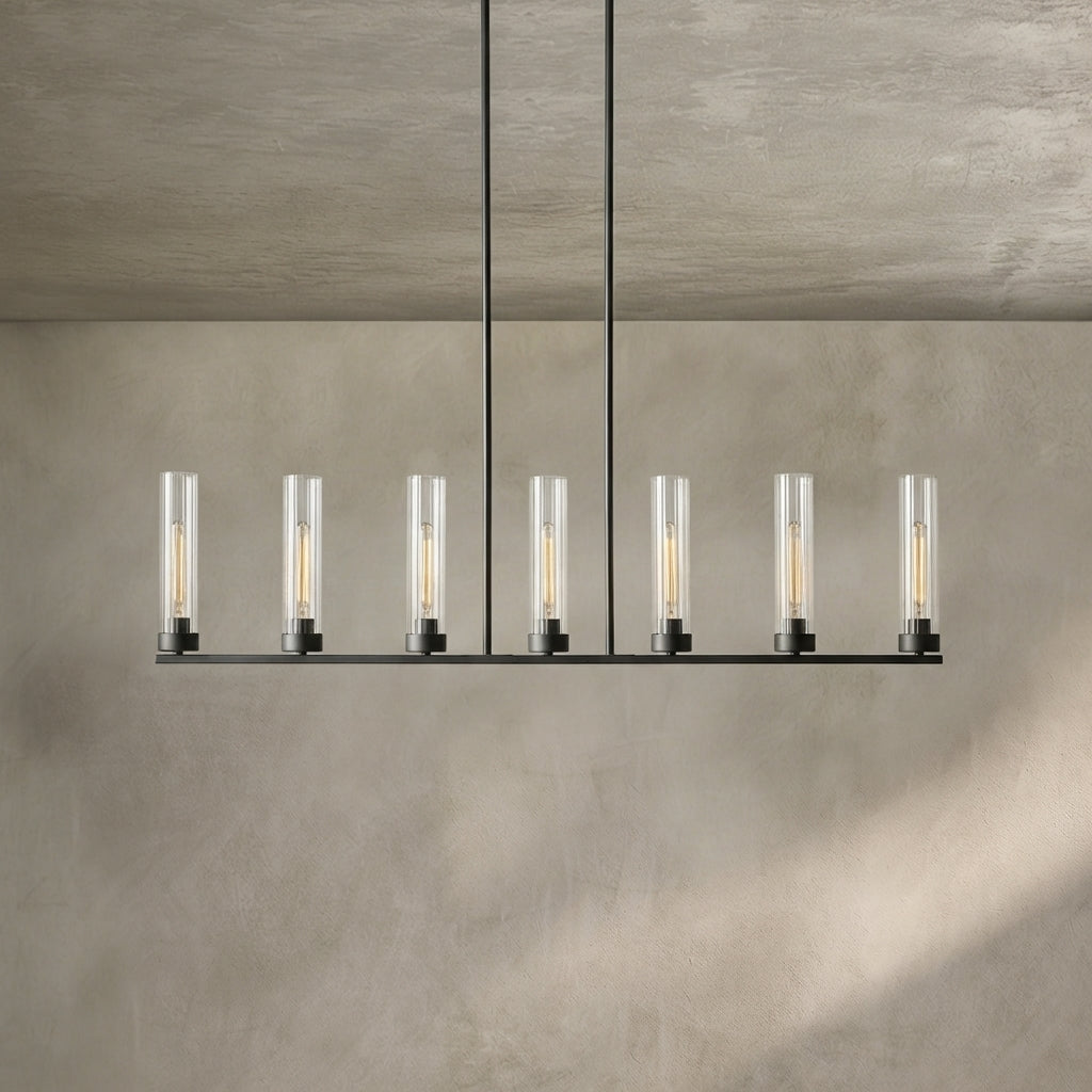 Lamer Lighting Aethel Linear Chandelier 5/7/8 Light - Background Shot