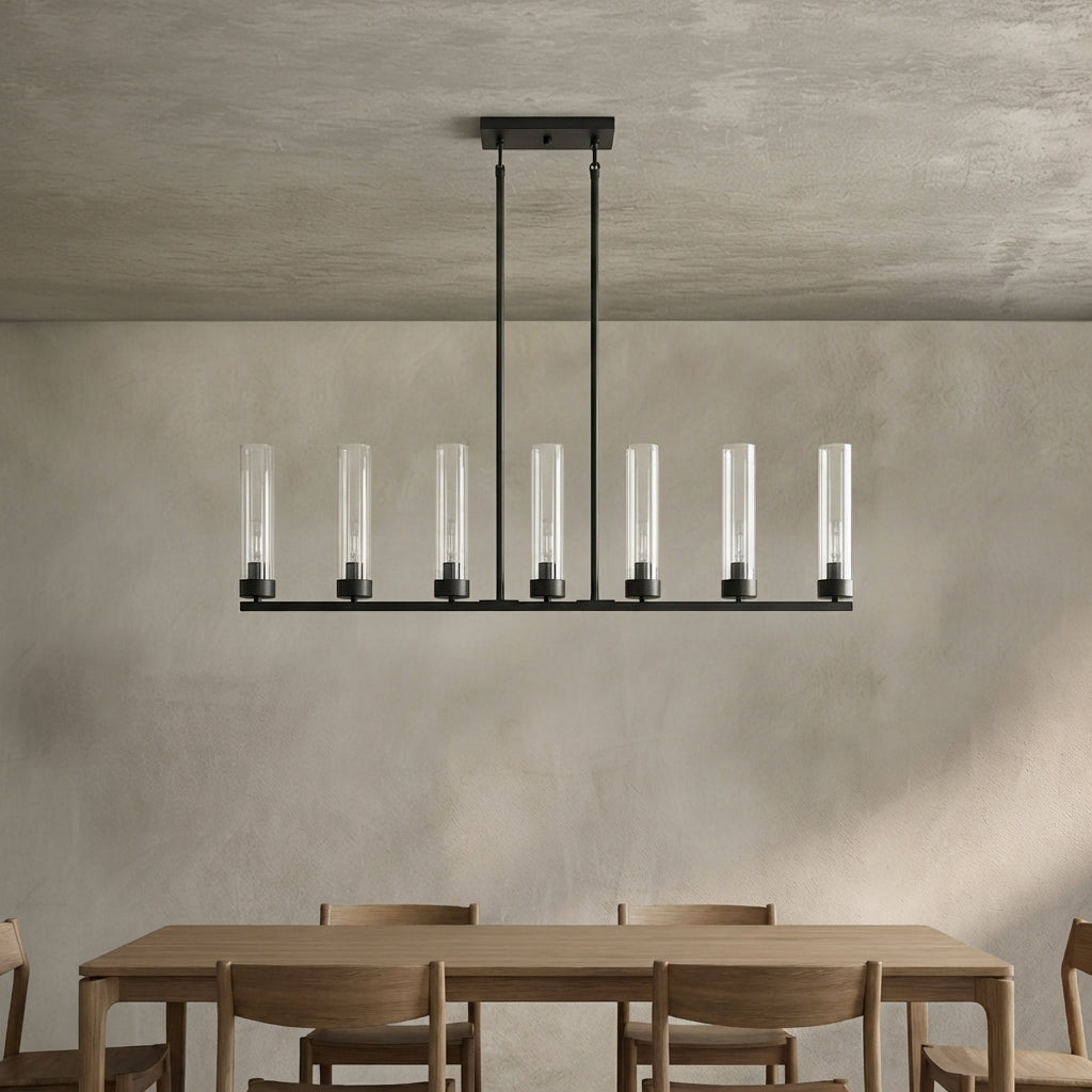 Lamer Lighting Aethel Linear Chandelier 5/7/8 Light - Background Shot