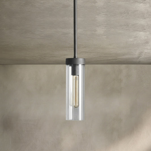 Lamer Lighting Veridian Fluted Glass 1-Light Pendant - Background Shot